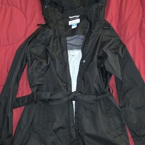 Columbia Women's Black Trench Coat with Hood